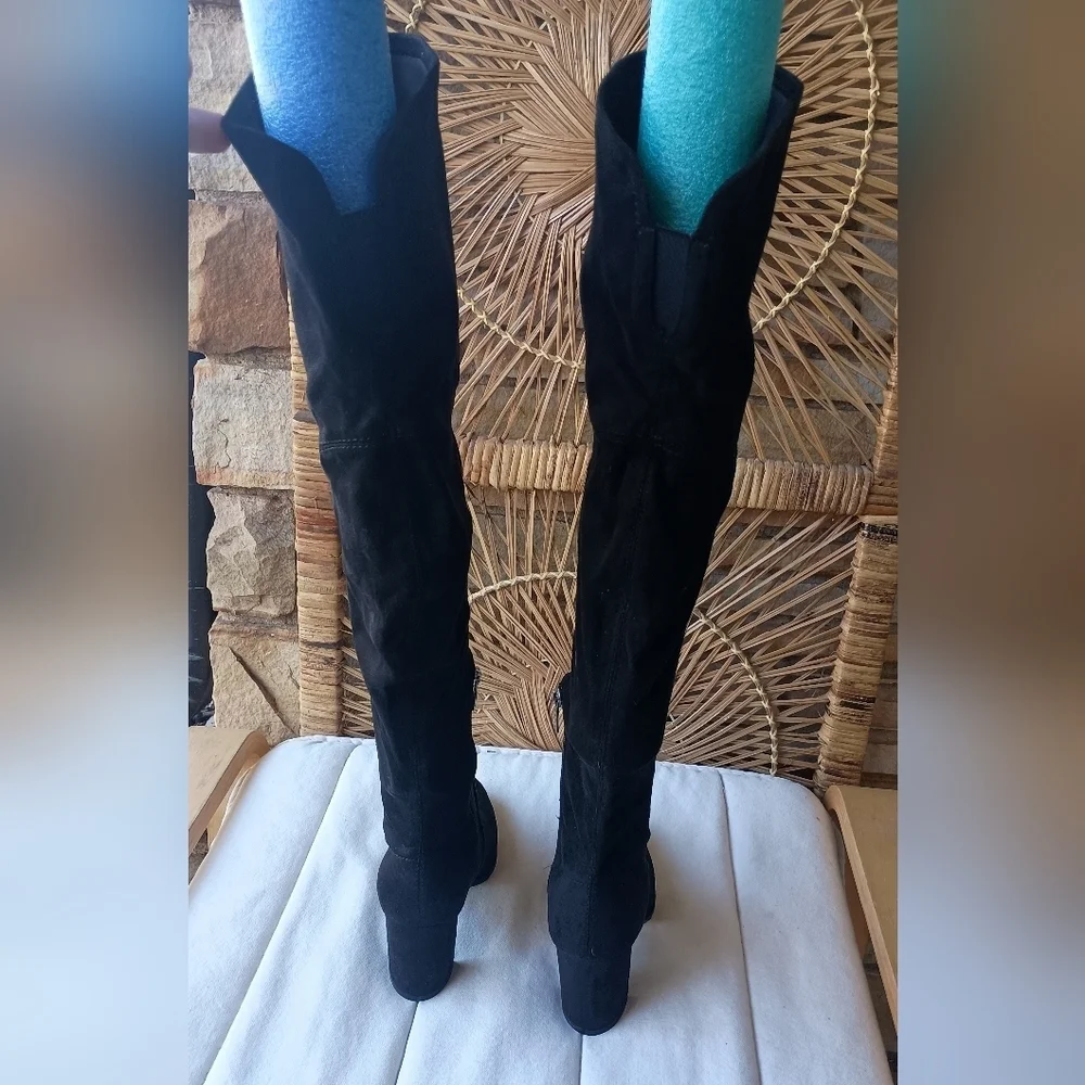 Marc Fisher Elegant Black Suede Material Women's Knee-High Boots_7